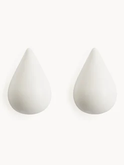 Set di 2 ganci da parete in legno Dropit