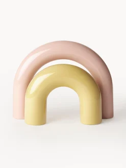 Set di 2 oggetti decorativi in gres Kia