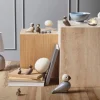 Set di 2 oggetti decorativi in legno di quercia Lovebirds