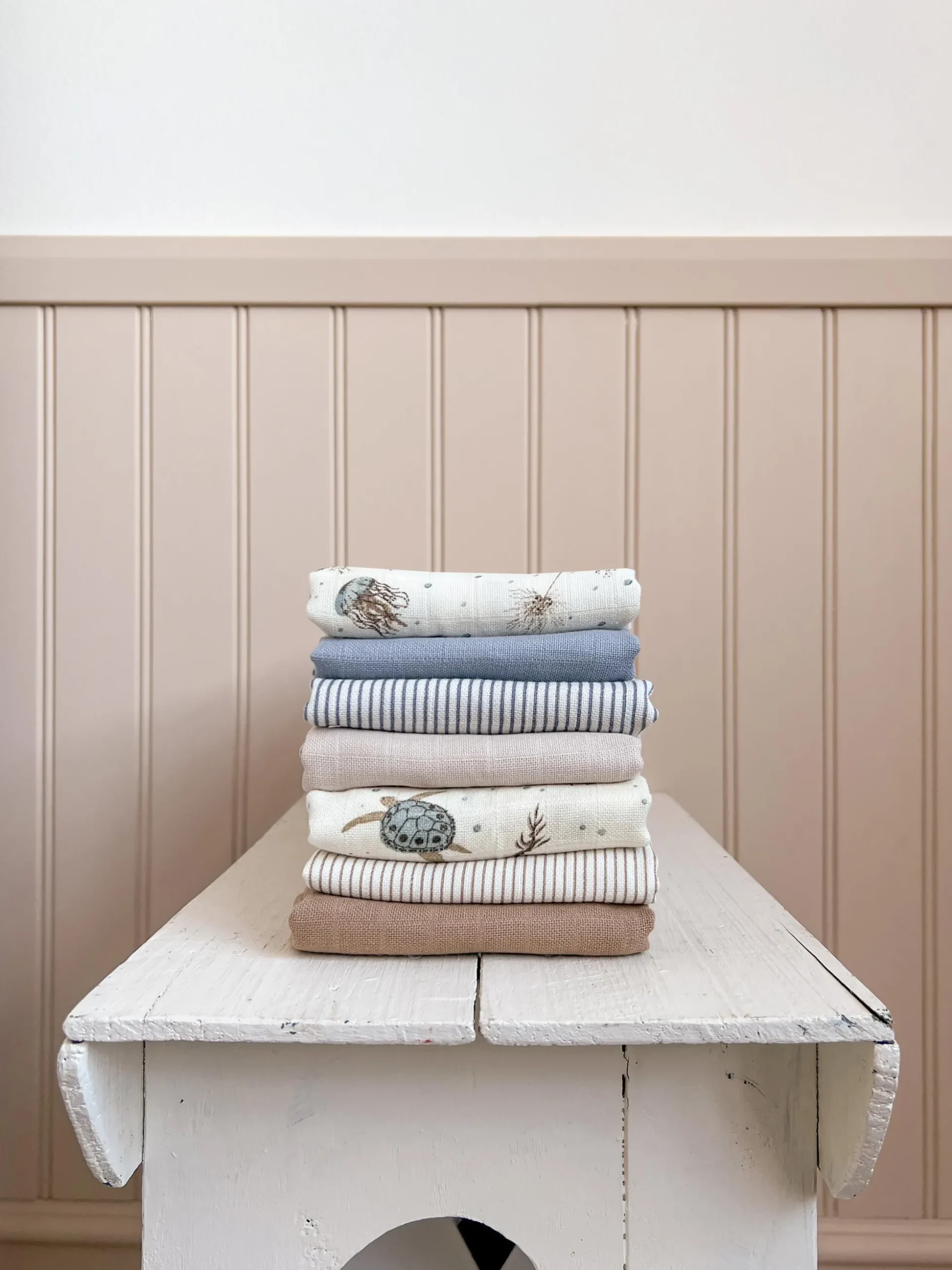 Set di 3 panni in cotone organico Camel