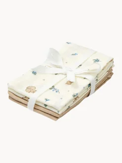 Set di 4 panni in mussola di cotone organico Blueberries