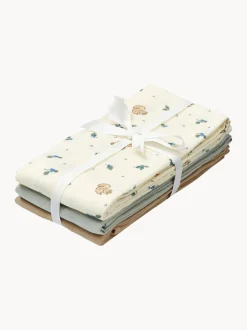 Set di 3 panni in mussola di cotone organico Blueberries