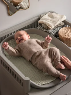 Set di 2 panni in mussola di cotone organico Rose