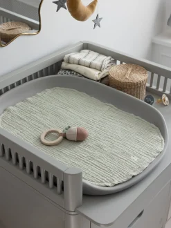 Set di 2 panni in mussola di cotone organico Rose