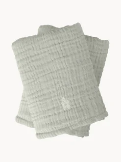Set di 2 panni in mussola di cotone organico Rose