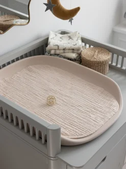 Set di 2 panni in mussola di cotone organico Rose