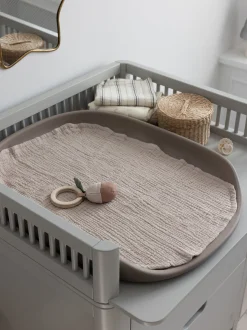 Set di 2 panni in mussola di cotone organico Rose