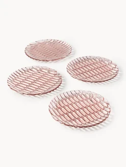Set di 4 piatti da colazione con motivo in rilievo Jellies
