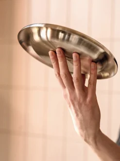 Set di 2 piatti da colazione in acciaio inox Roto