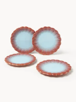 Set di 4 piatti da colazione fatti a mano Marguerite
