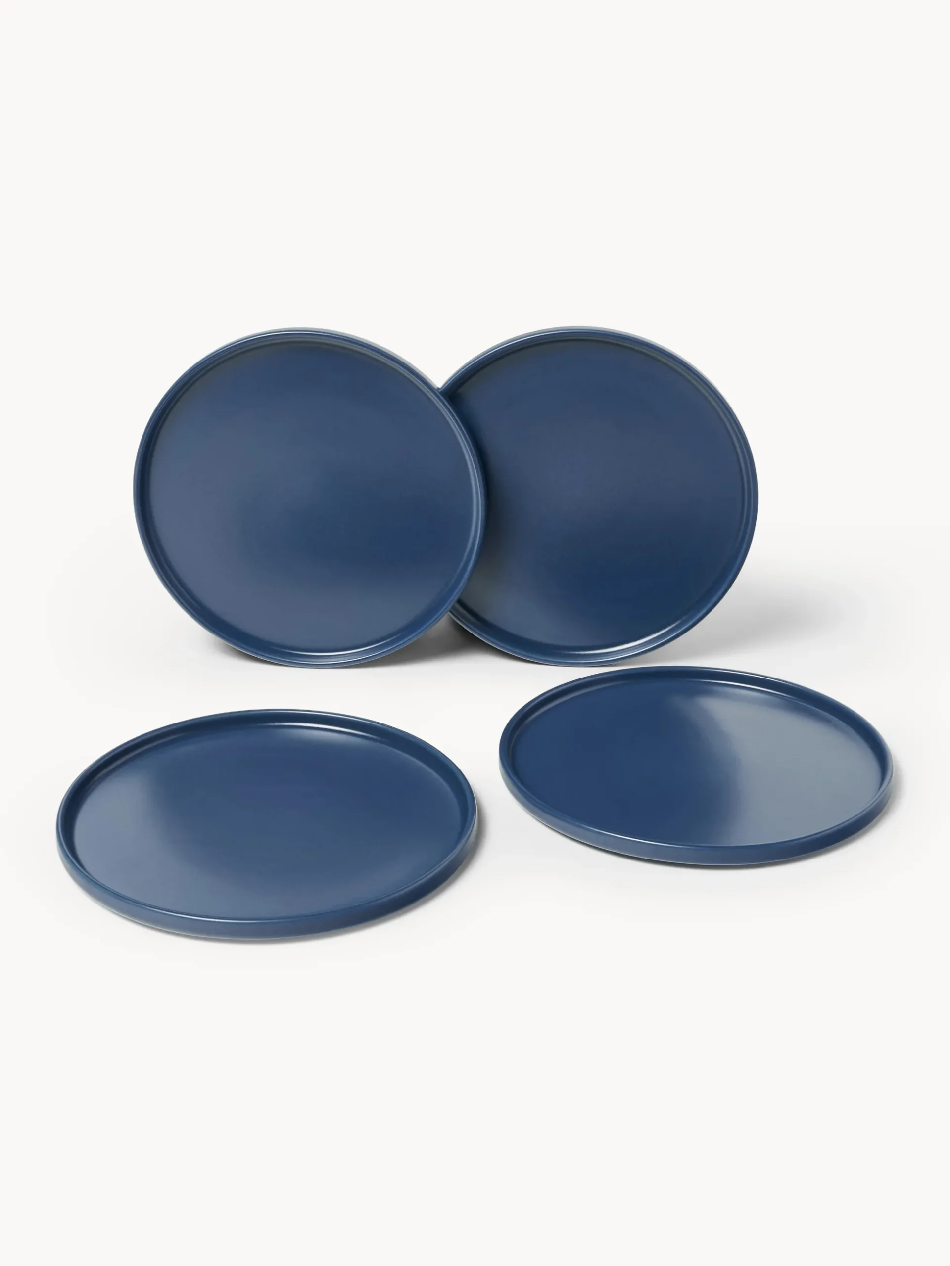 Set di 4 piatti da colazione fatti a mano Lowri