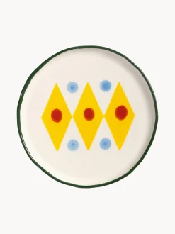 Set di 4 piatti da dessert dipinti a mano Festivo
