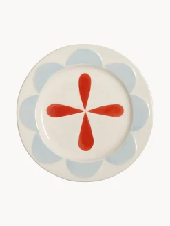Set di 4 piatti da torta fatti a mano Folk