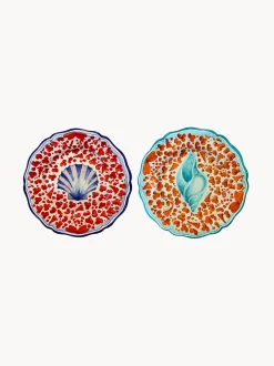 Set di 2 piatti dipinti a mano Menagerie, 1 persona