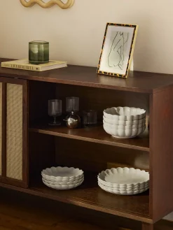 Set di 4 piatti fondi a forma di fiore Sabina