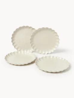 Set di 4 piatti piani a forma di fiore Sabina