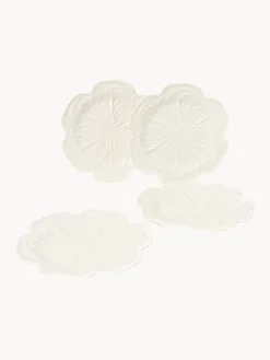 Set di 4 piatti piani dipinti a mano Cabbage