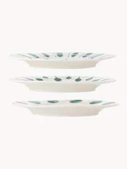 Set di 3 piatti piani dipinti a mano Linora