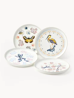 Set di 4 piatti piani Flamboyant