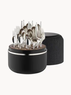 Set di 24 posate fatte a mano lucidate a specchio Metropolitan in scatola, 6 persone