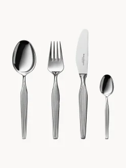 Set di 24 posate fatte a mano lucidate a specchio Metropolitan in scatola, 6 persone