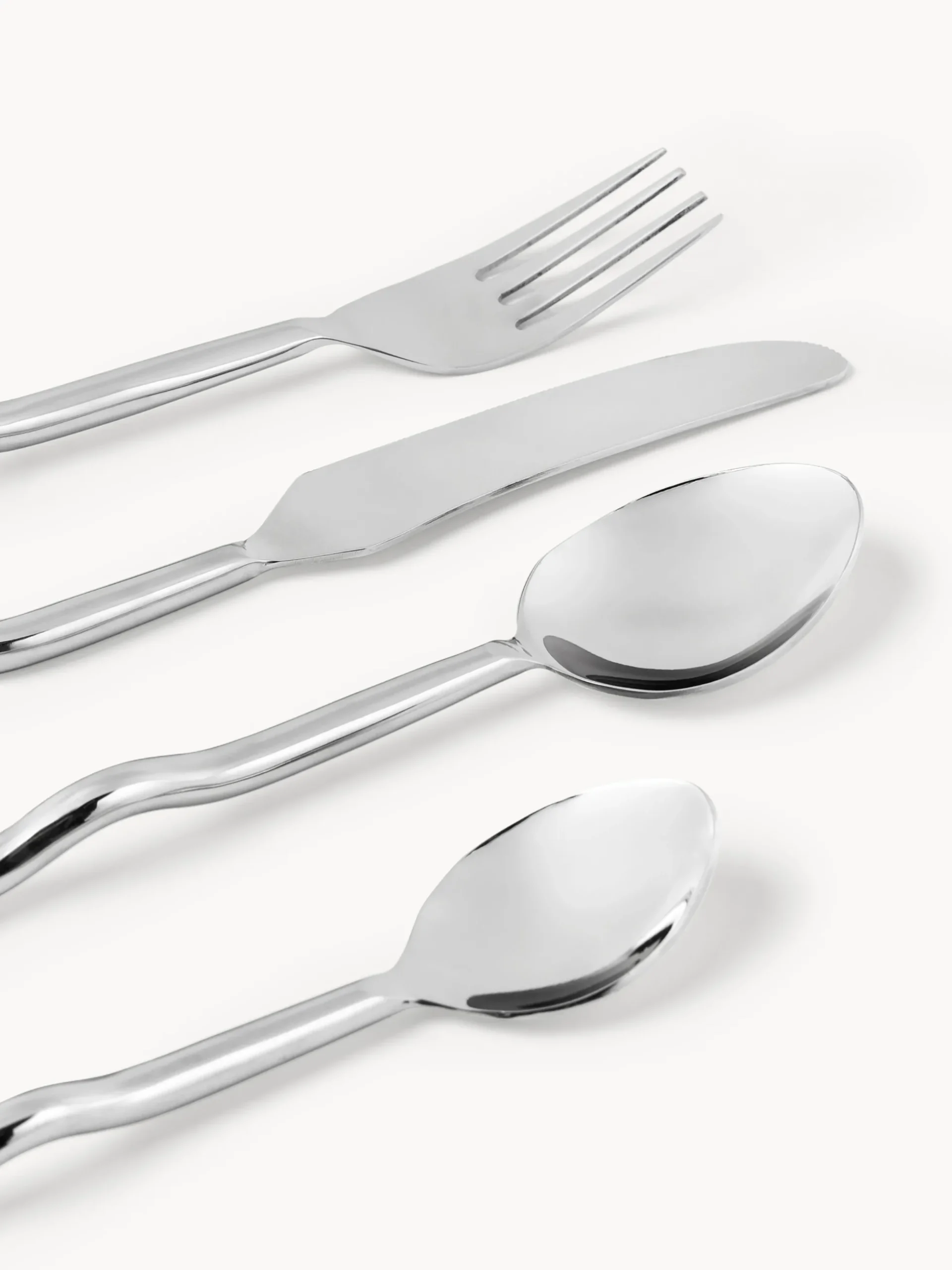 Set di 4 posate in acciaio inossidabile Juno, 1 persona