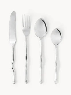 Set di 4 posate in acciaio inossidabile Juno, 1 persona