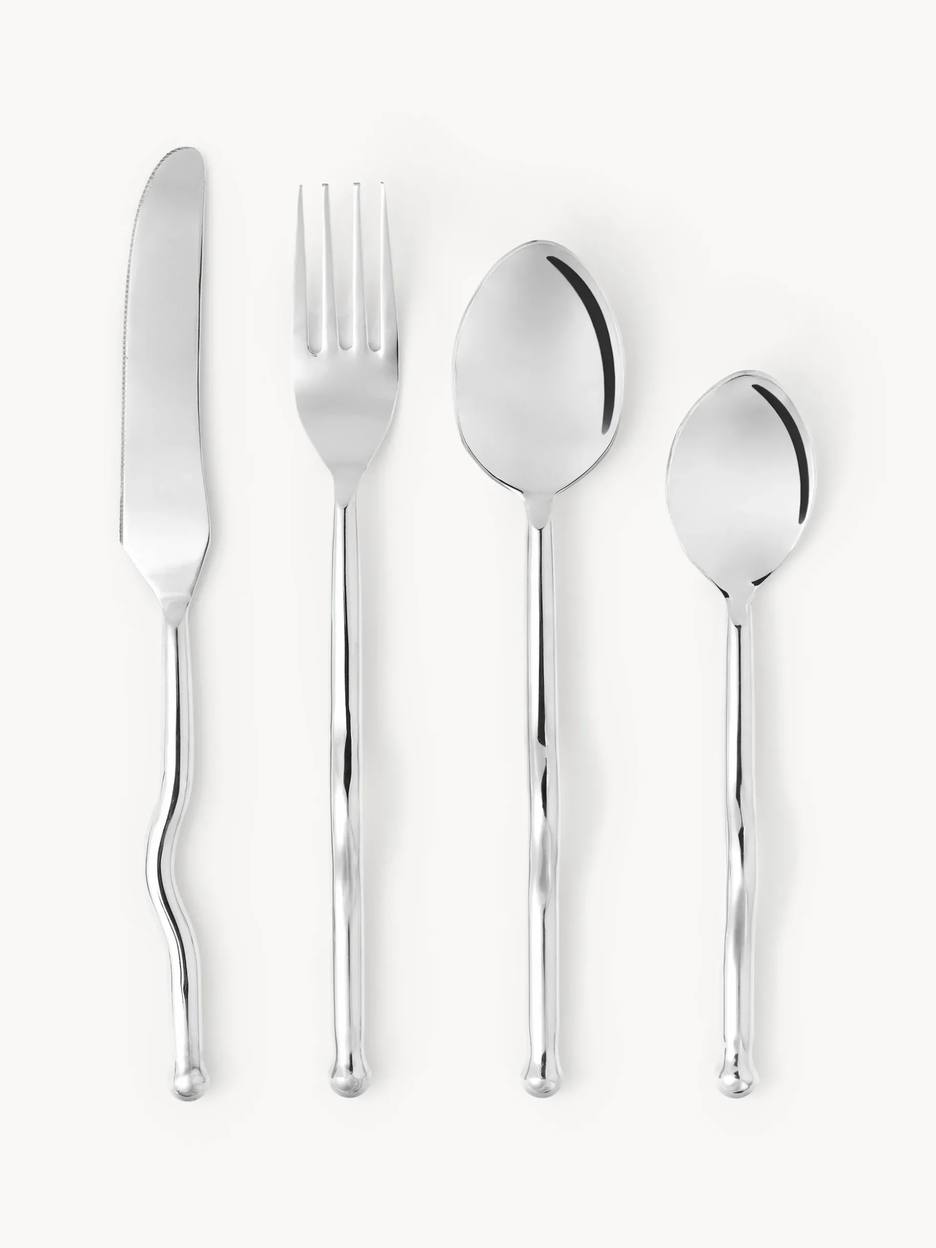 Set di 4 posate in acciaio inossidabile Juno, 1 persona