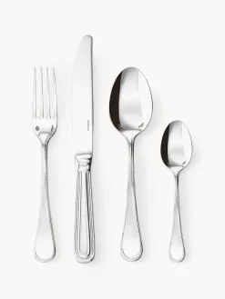 Set di 24 posate lucide Perles, 6 persone