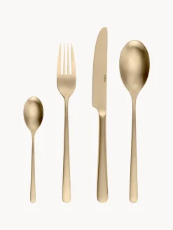 Set di 16 posate spazzolate opache Anemone, 4 persone