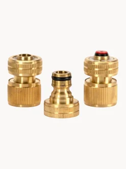 Set di 3 raccordi per tubo da giardino in ottone Saif