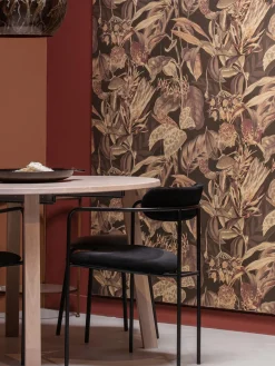 Set di 2 sedie con braccioli impilabili in velluto Elvy