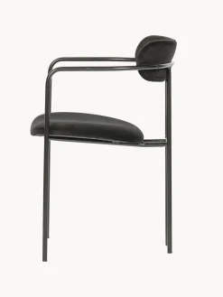 Set di 2 sedie con braccioli impilabili in velluto Elvy