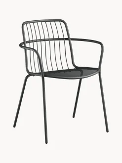 Set di 2 sedie da giardino impilabili con braccioli Alisea