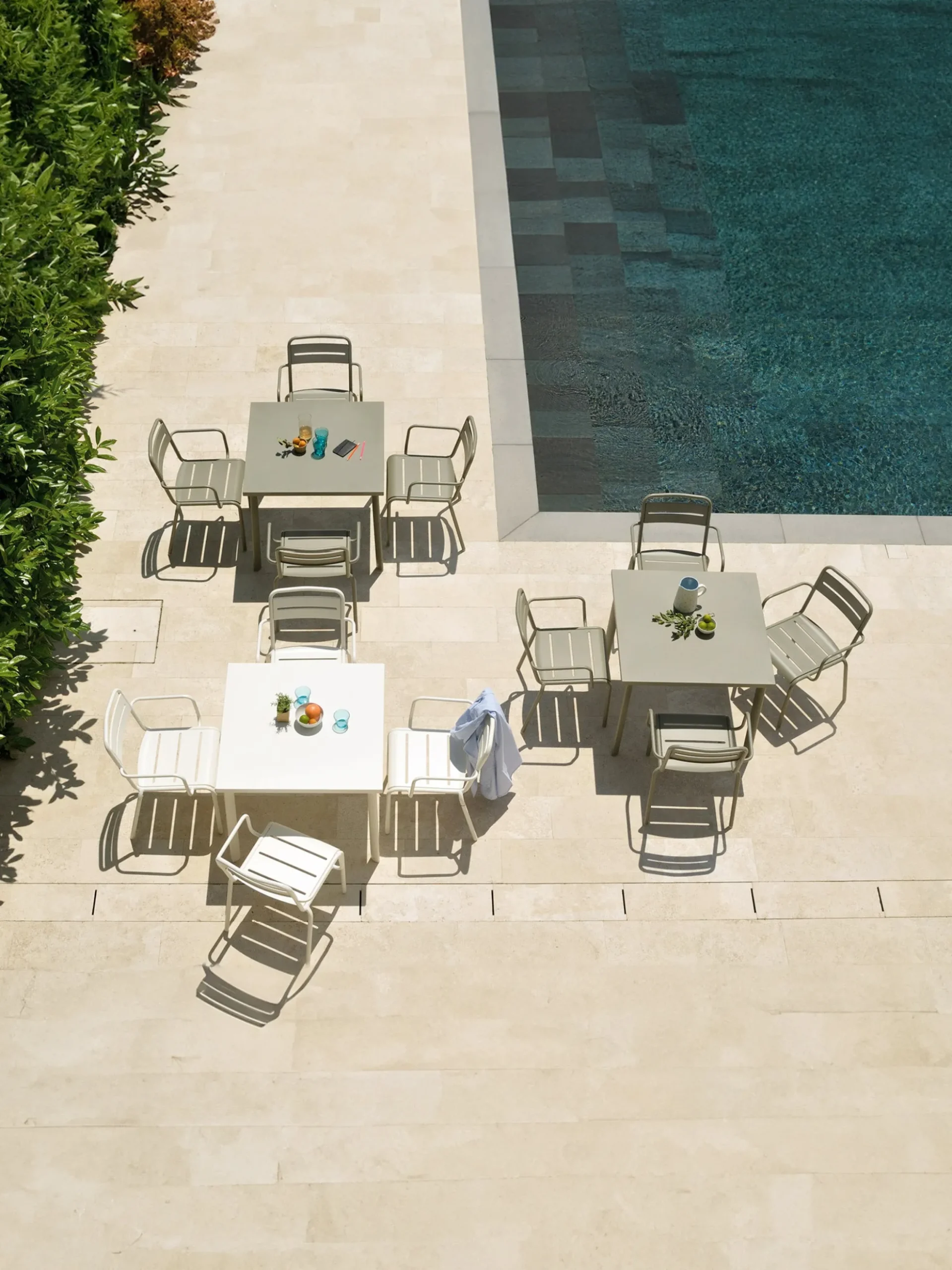 Set di 2 sedie da giardino impilabili con braccioli Star