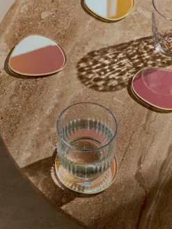 Set di 4 sottobicchieri asimmetrici Lio