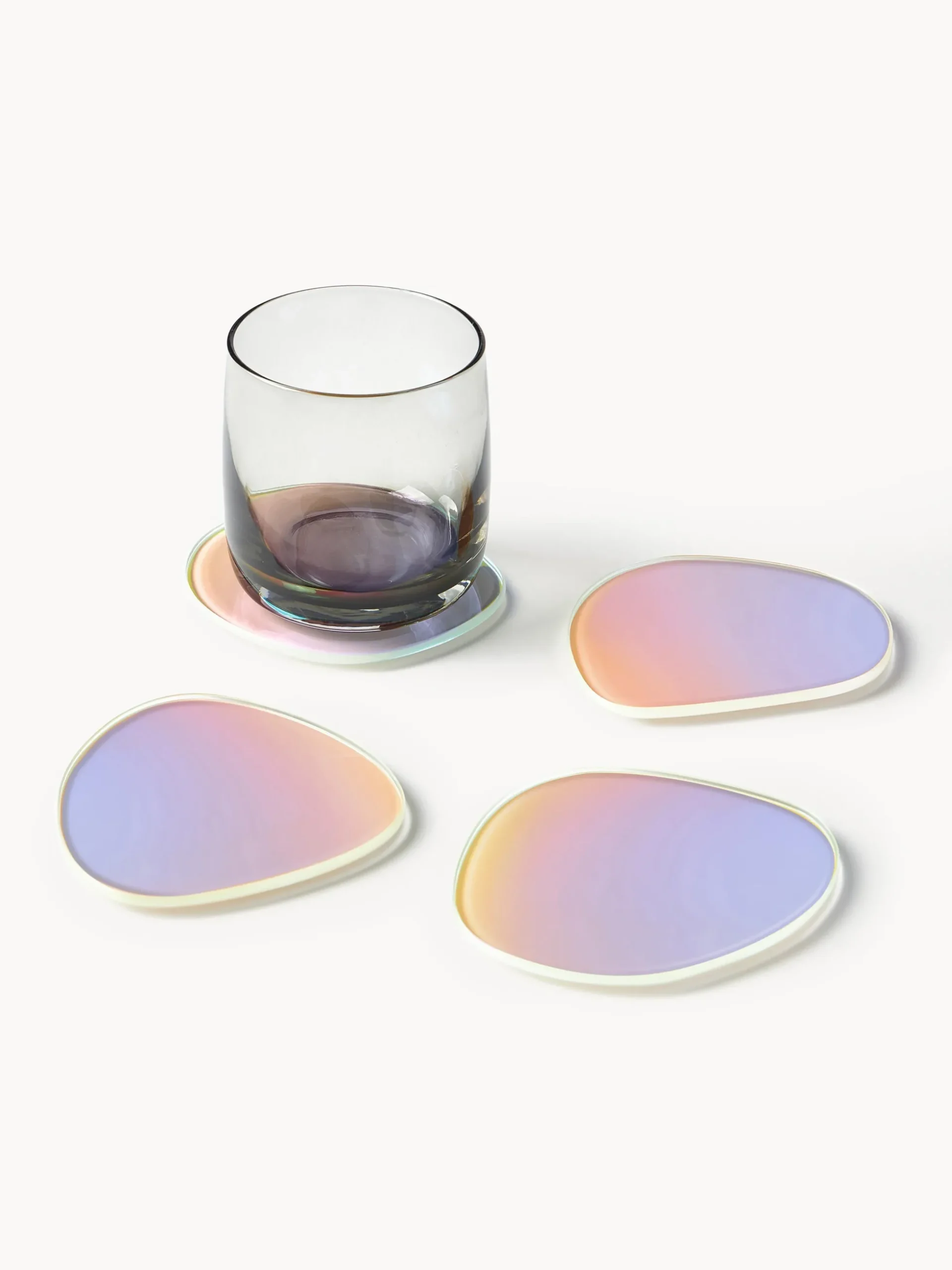Set di 4 sottobicchieri asimmetrici Lio
