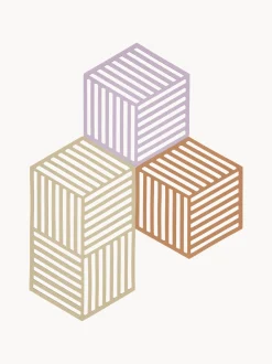 Set di 3 sottobicchieri in silicone Hexagon