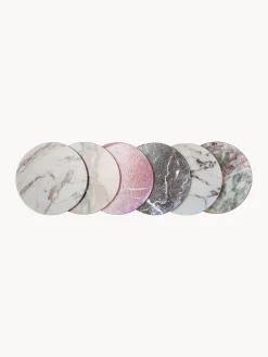 Set di 6 sottobicchieri in sughero effetto marmo Cara