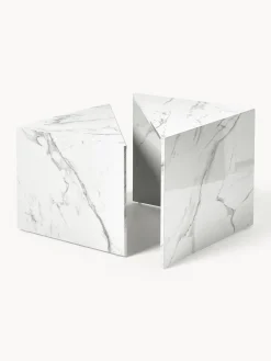 Set di 2 tavolini da salotto effetto marmo Vilma