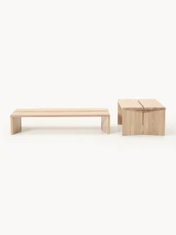 Set di 2 tavolini da salotto in legno di quercia Amad