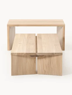Set di 2 tavolini da salotto in legno di quercia Amad