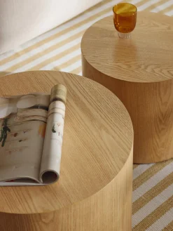Set di 2 tavolini in legno Dan