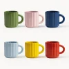 Set di 6 tazze fatte a mano Tube