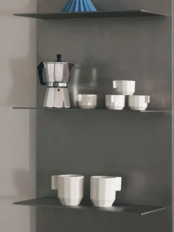 Set di 4 tazze in porcellana Angoli