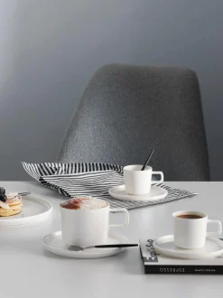 Set di 6 tazzine da caffè con piattino in Fine Bone China Oco