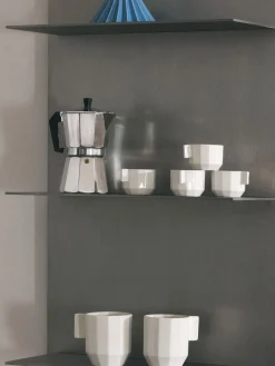 Set di 4 tazzine da caffè in porcellana Angoli