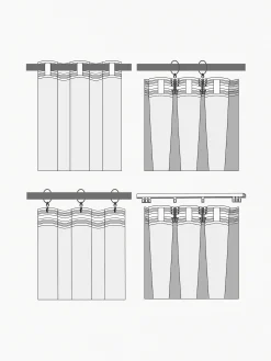 Set di 2 tende a bande multiuso filtranti la luce Dewi, larg. 140 cm