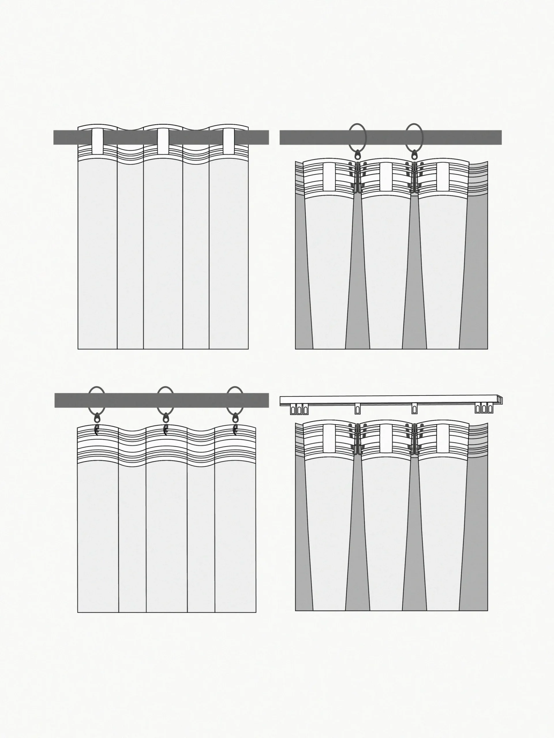 Set di 2 tende opache con multibanda Pavla, larg. 140 cm