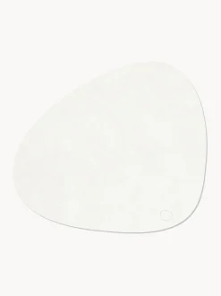 Set di 4 tovagliette americane in pelle fatte a mano Curve
